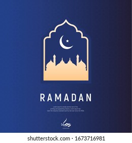Ramadan Kareem islamic arabic pattern and calligraphy - flyer, brochure, social media template, Wallpaper, invitation, posters, brochure, banners.