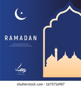 Ramadan Kareem islamic arabic pattern and calligraphy - flyer, brochure, social media template, Wallpaper, invitation, posters, brochure, banners.