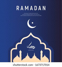 Ramadan Kareem islamic arabic pattern and calligraphy - flyer, brochure, social media template, Wallpaper, invitation, posters, brochure, banners.