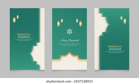 Ramadan Kareem Islamic Arabic Realistic Social Media Stories Collection Template