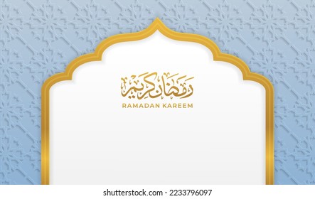 Ramadan Kareem, islamischer Bogenhintergrund mit dekorativem Ziermuster