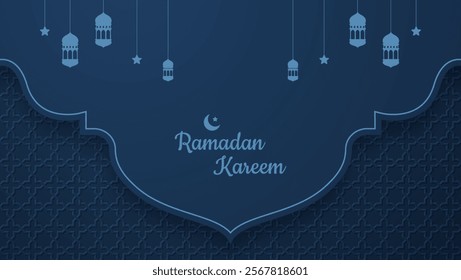 Ramadan Kareem Islamic Background with Arabic Pattern and Decorative Ornaments