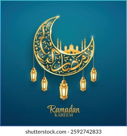 Ramadan Kareem islamic Background With Calligraphy