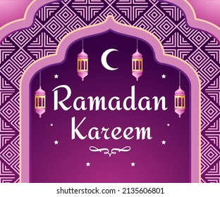 Ramadan Kareem Concepto de fondo islámico