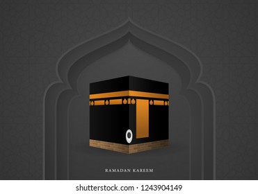 ramadan kareem islamic background design with arabic caligraphy and morroccoan pattern vector eps 10