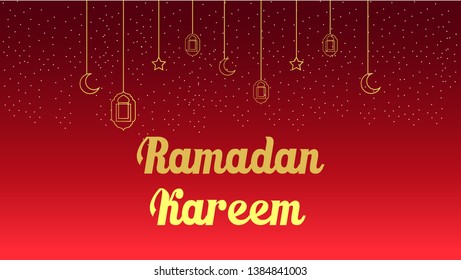 Ramadan Kareem islamic background design with simple concept