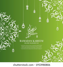 Ramadan kareem. Islamic background design with arabic calligraphy, mandala or ornament.
Translation of arabic calligraphy : Ramadan kareem