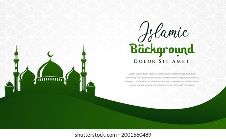Diseño de fondo islámico de Ramadan kareem con ilustración de la mezquita. Se puede usar para tarjetas de felicitación, fondo o banner.