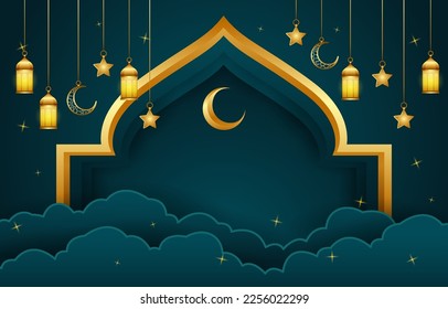 Ramadan Kareem Islamic Background Design 