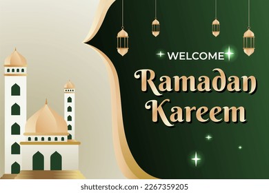 Ramadan kareem islamic background design full vector. Can be used as Background design, banner design, and etc