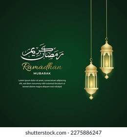 	
Ramadan kareem. Islamic background design with arabic calligraphy and ornament. - Translation of arabic calligraphy : Ramadan kareem