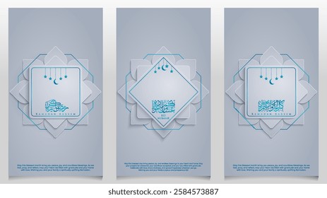 Ramadan Kareem islamic background design with arabic calligraphy for greeting card and banner