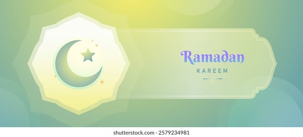 Ramadan Kareem Islamic background, Eid Mubarak banner