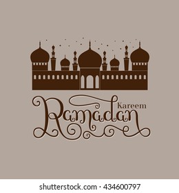 Ramadan Kareem islamic background. Eid mubarak.Vector Illustration. Illustration of muslim holy month