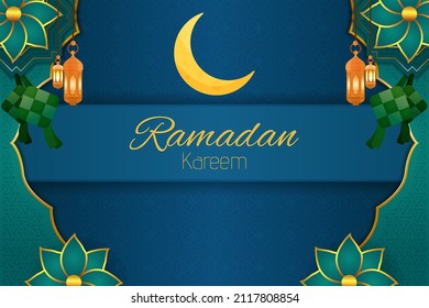 Ramadan kareem islamic background with element