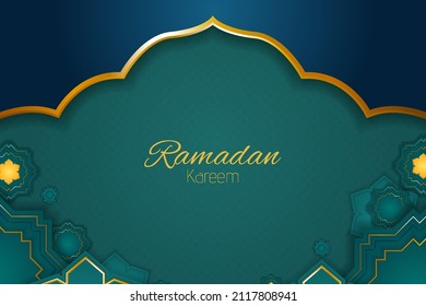 Ramadan kareem islamic background with element