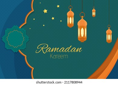 Ramadan kareem islamic background with element