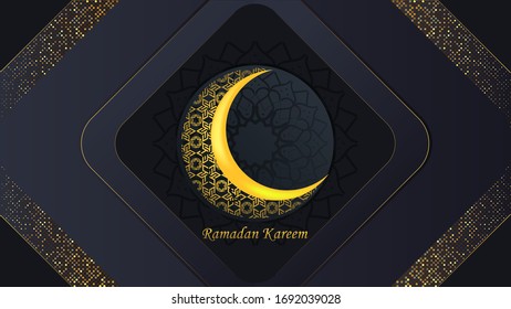 Fondo islámico Ramadan Kareem con un patrón árabe geométrico.