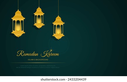  Ramadan kareem. Islamic background. Ramadan islamic holiday invitations templates with gold crescent moon. Luxury design. Vector illustration.