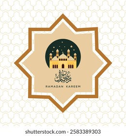 Ramadan kareem. Islamic background. Ramadan islamic holiday invitations templates with gold crescent moon. Vector illustration.