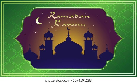  Ramadan kareem. Islamic background. Ramadan islamic holiday invitations templates with gold crescent moon. Luxury design. Vector illustration.