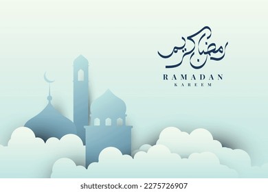 Ramadan kareem islamic background illustration template design