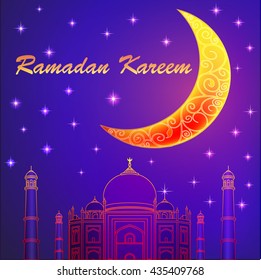 Ramadan Kareem islamic background. Islam holly month. . Ramadan greeting template. Arabic design.