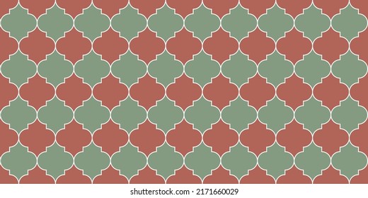 Ramadan Kareem Islamic Background. Moroccan Seamless Mosaic Texture. Seamless Moroccan Ornament Eid Mubarak Muslim Decoration. Traditional Ramadan Mosque Golden Shape. Persian Mosque Window Grid.