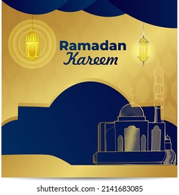 Ramadan Kareem Islamic Background Suitable For Fasting Moment Banner