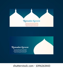 ramadan kareem islamic background template banner card