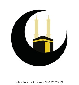 diseño de plantilla de fondo islámico ramadan kareem con diseño de papel y mezquita kabaah alharam en el vector de diseño de nube