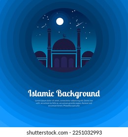 Ramadan kareem islamic background, Template for social media, dark background islamic template
