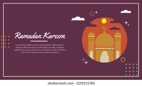 Ramadan kareem islamic background, Template for social media