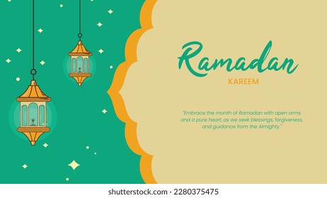 Ramadan Kareem islamic background template, modern minimalist suitable for brochures, flayers, greeting cards, happy ramadan, eid mubarak etc.vector illustration