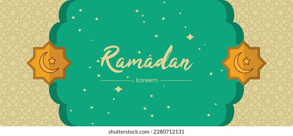 Ramadan Kareem islamic background template, modern minimalist suitable for brochures, flayers, greeting cards, happy ramadan, eid mubarak etc.vector illustration