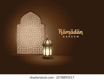 Ramadan Kareem Islamic background template vector Illustration.