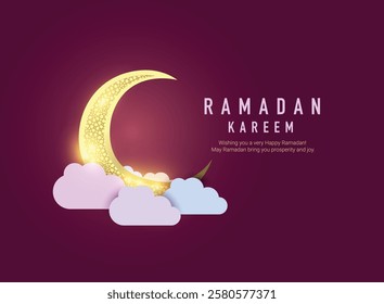 Ramadan Kareem Islamic background template vector Illustration.