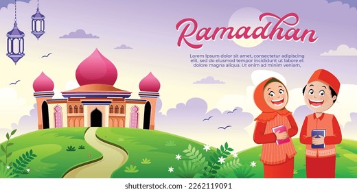 Ramadan Kareem, islamischer Hintergrund, Vektorgrafik. Frohes islamisches neues Hijri-Jahr. Grafisches Design für die Dekoration von Geschenkgutscheinen, Bannern und Flyer.