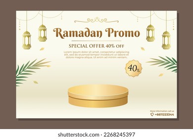 Ramadan Kareem Islamic Background vector. Happy Islamic New Hijri Year. Graphic design for the decoration of gift certificates, banners and flyer.