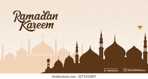 Ramadan Kareem Islamic Background vector. Happy Islamic New Hijri Year. Graphic design for the decoration of gift certificates, banners and flyer.