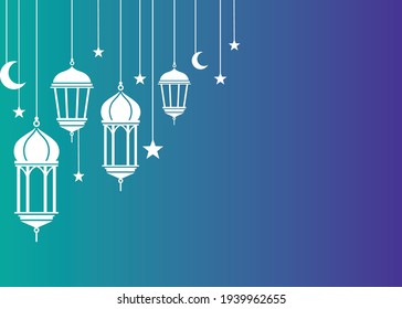 ramadan kareem islamic banner design with arabic lantern