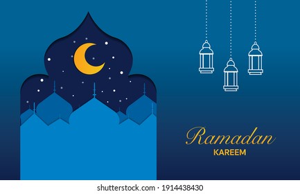 Ramadan Kareem Islamic Banner Vektor