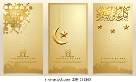 Ramadan Kareem islamic card template with arabic pattern and silhouette mosque for greeting card background.jpg