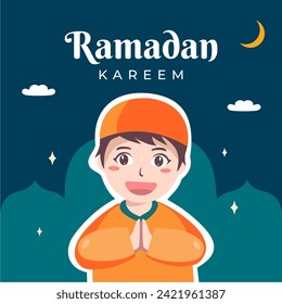 Ramadan kareem islamic celebration illustration design