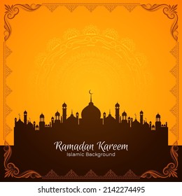 Ramadan Kareem Islamic cultural festival elegant background vector