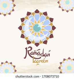 Ramadan Kareem islamitisches Design mit   arabische Vektorillustration. Geeignet für Grußkarten, Poster und Banner 