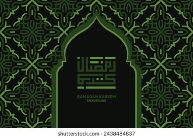 Ramadan Kareem islamic design with arabic pattern and calligraphy