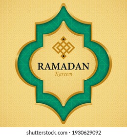Fondo de diseño islámico Ramadan Kareem con color de lujo y patrón árabe