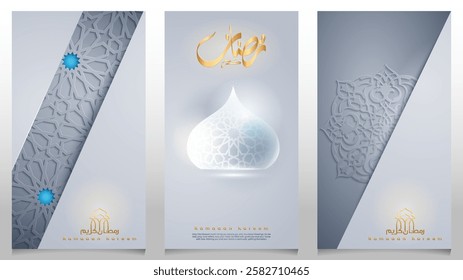 Ramadan Kareem islamic design background for banner and greeting card template