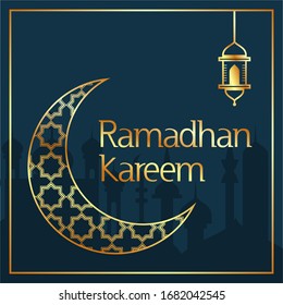 fondos de diseño islámico ramadan Kareem vectores oro abstracto 